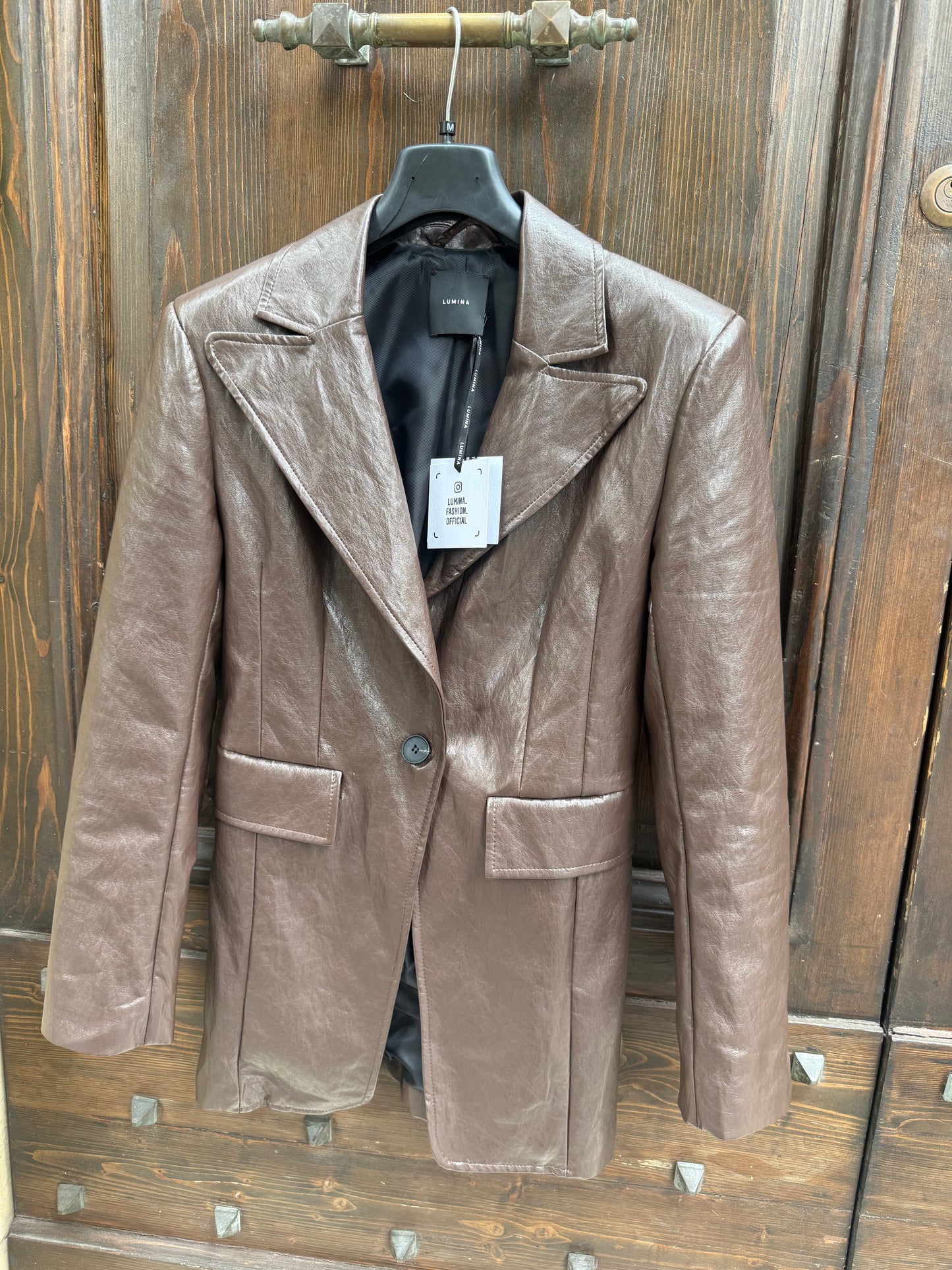 Giacca ecopelle vintage