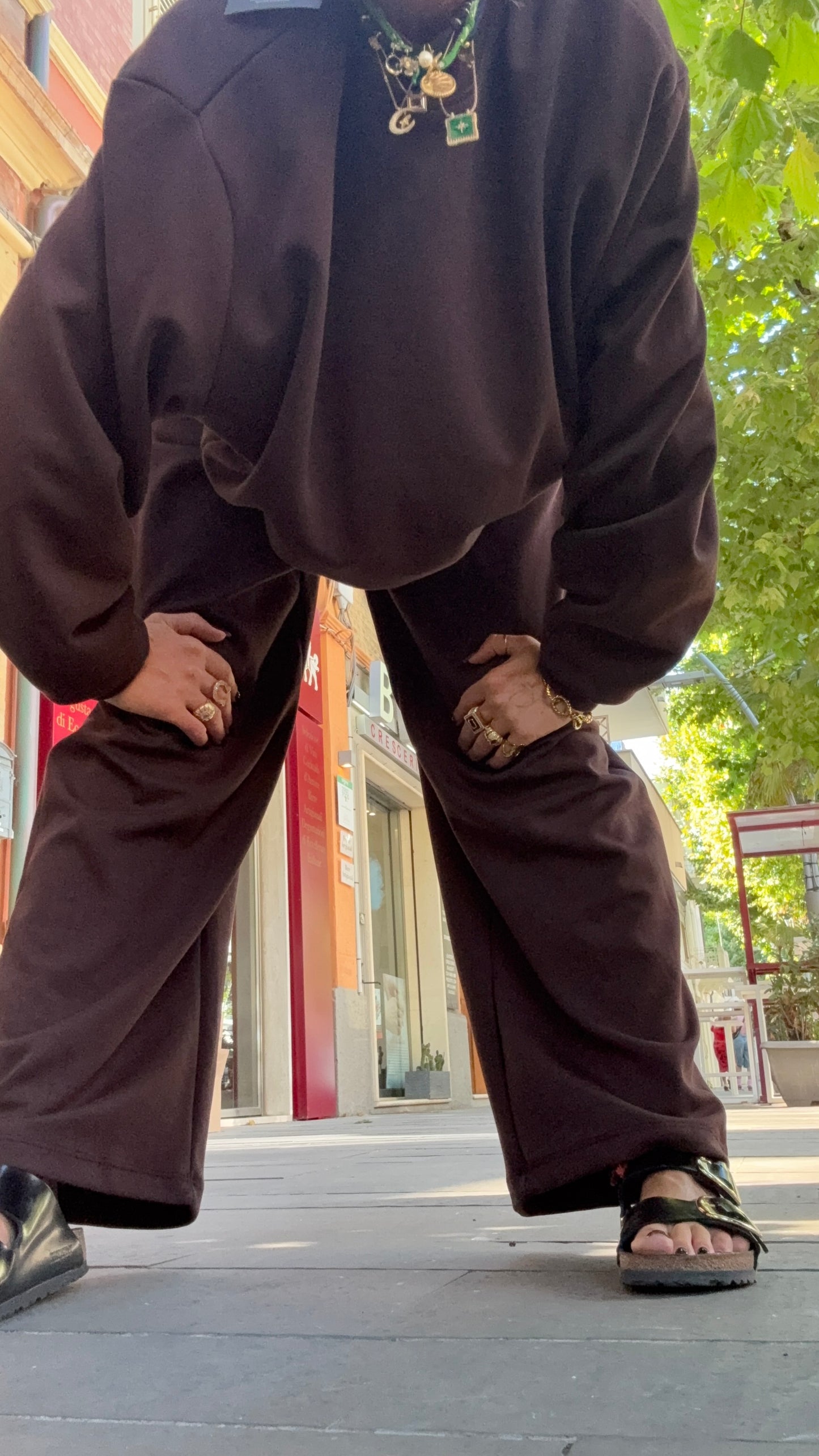 Pantalone tuta largo