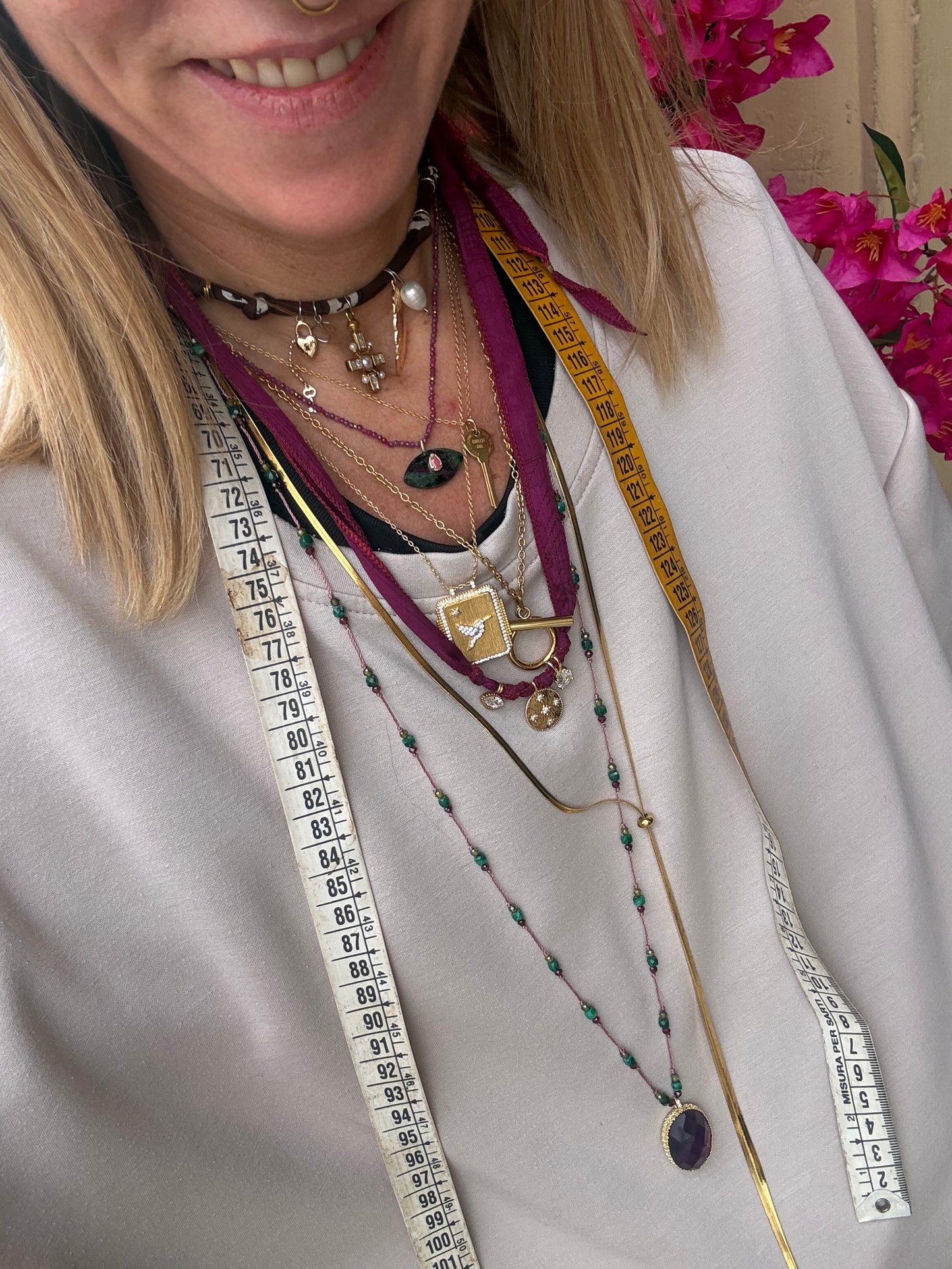 Collana pietra forma occhio