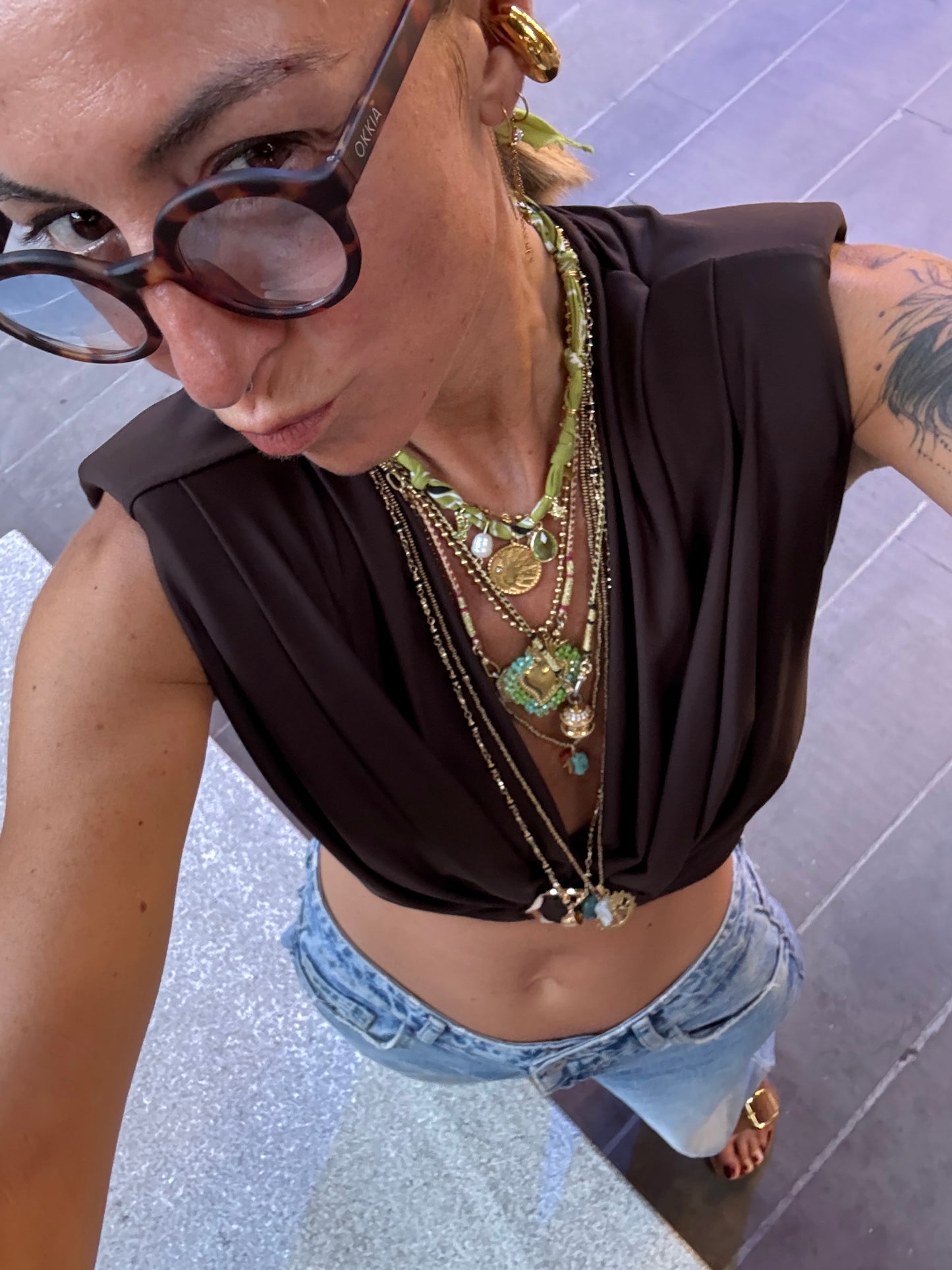 Top con spalline