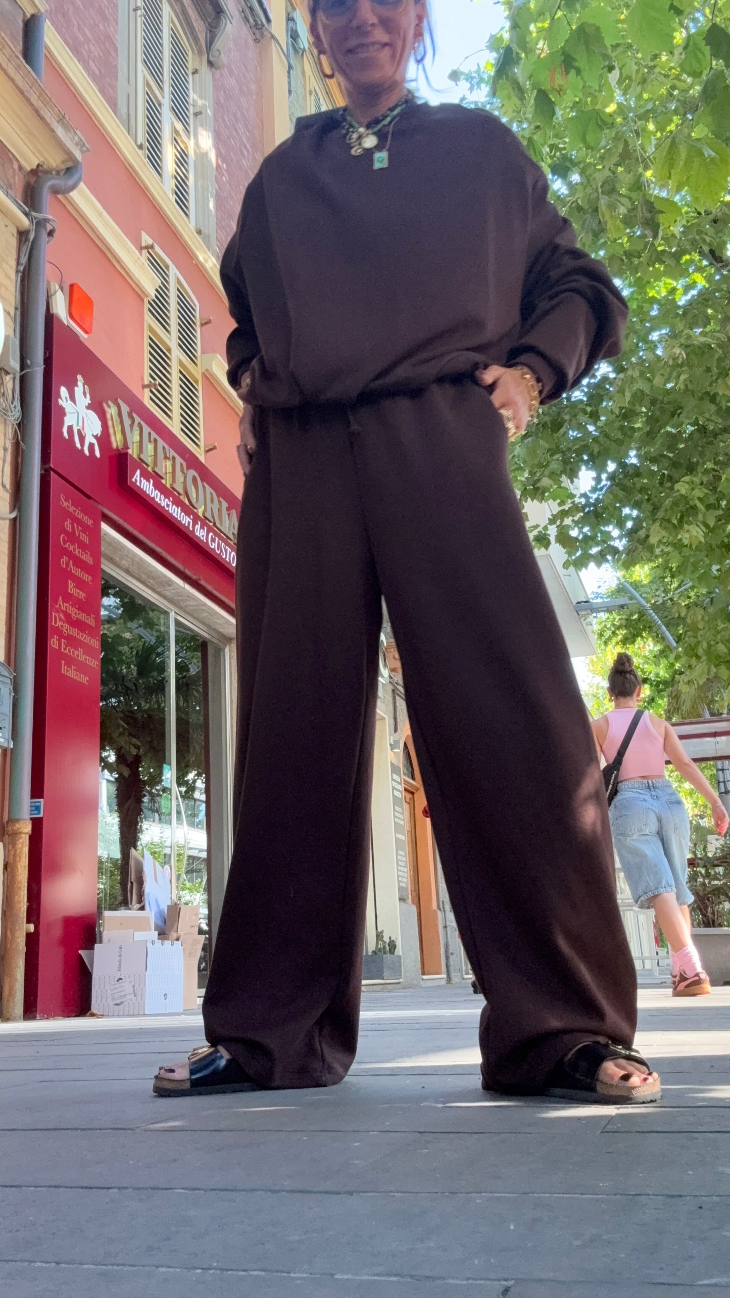 Pantalone tuta largo