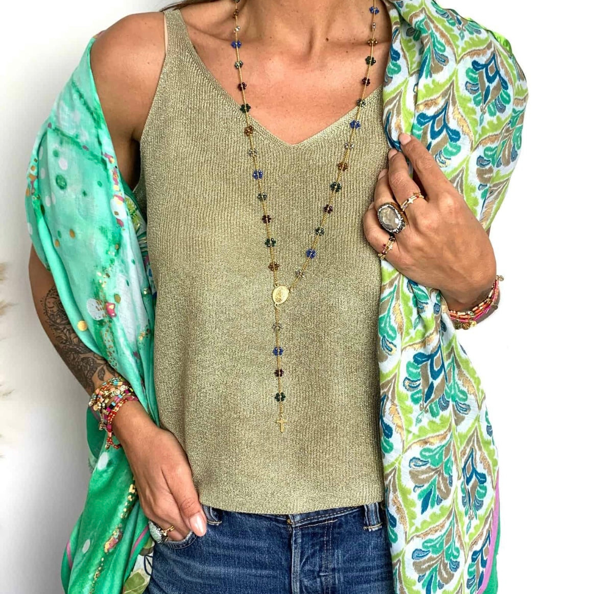 Collier Chapelet Croix ALANI