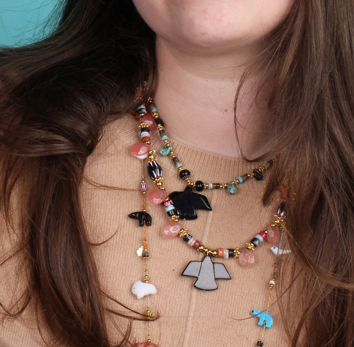 Collana feticci nativi Bird