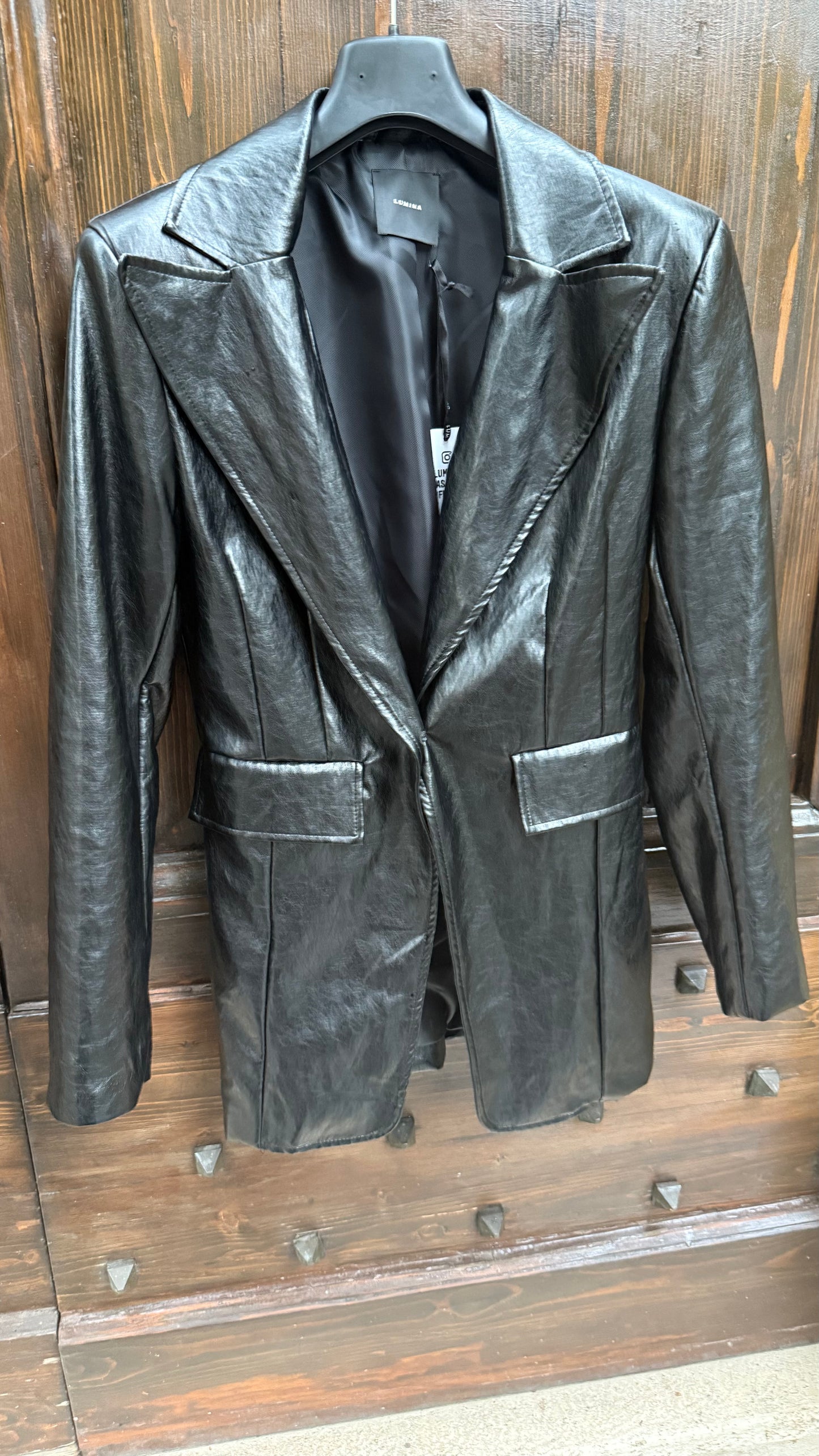 Giacca ecopelle vintage