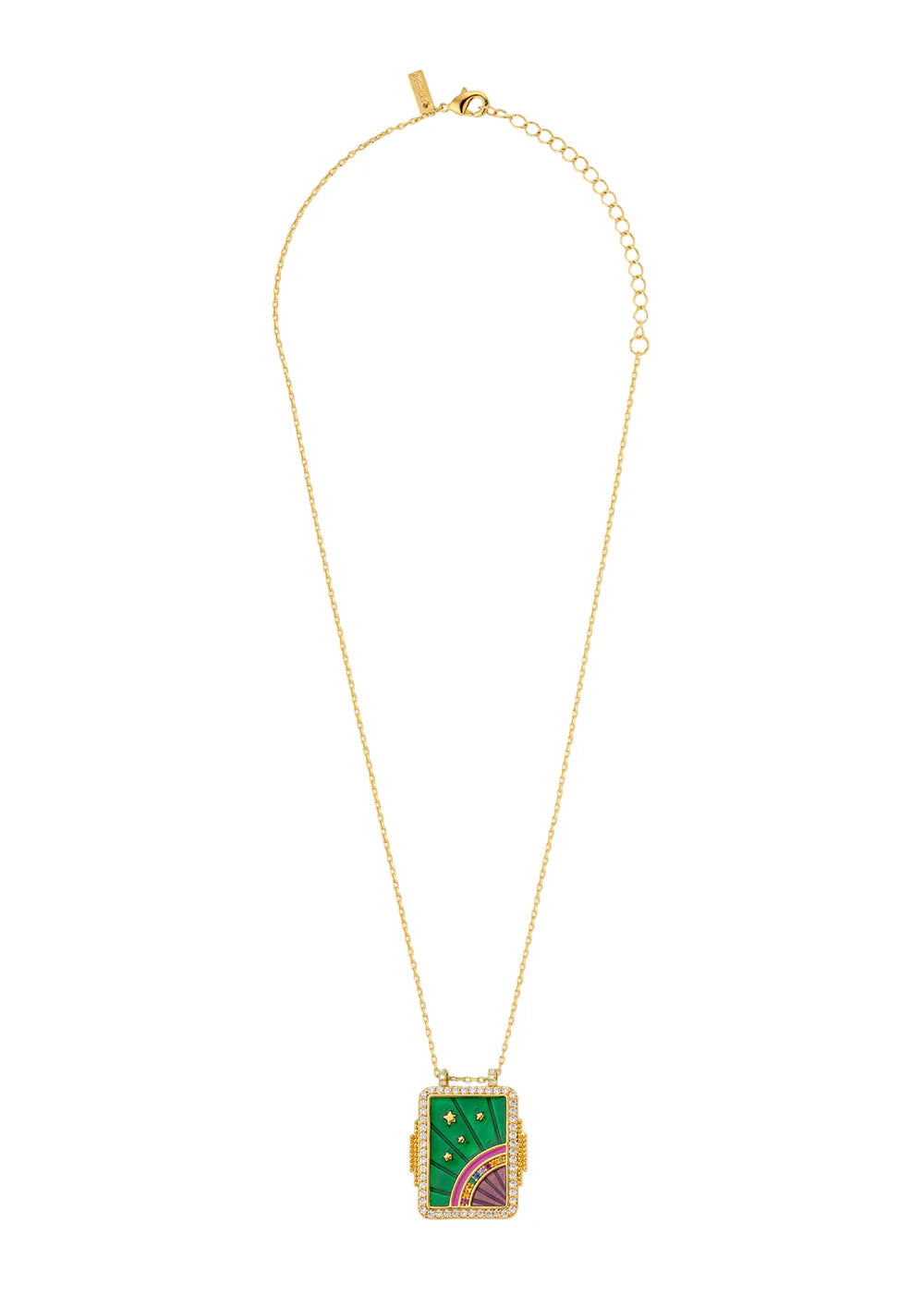 NECKLACE - GREEN RAINBOW BOHEME