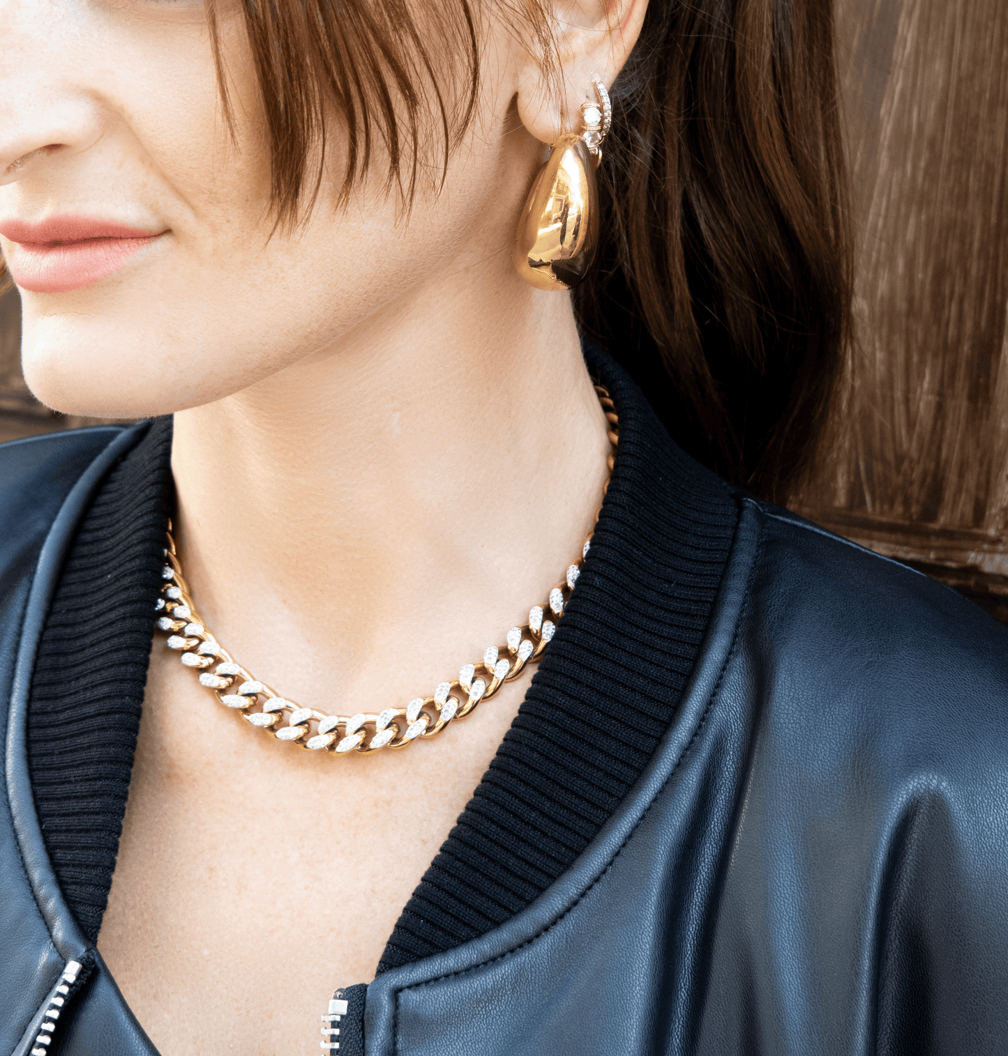 COLLANA CATENA CON STRASS