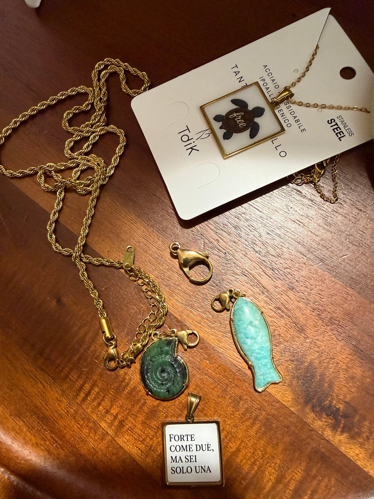 Collana Torchon lunga con Gancio over