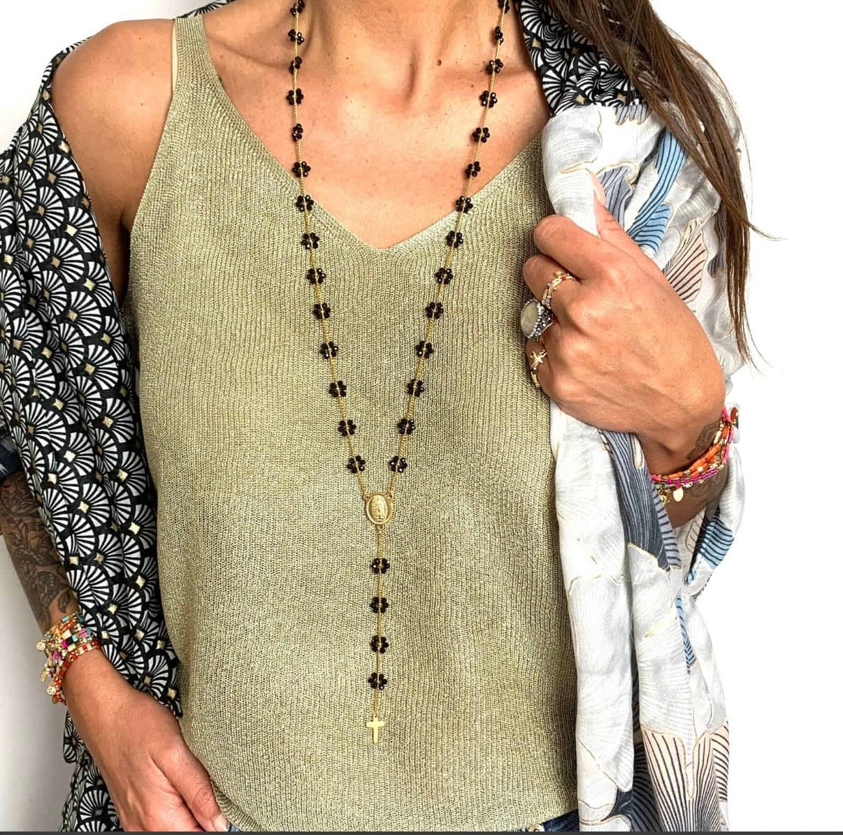 Collier Chapelet Croix ALANI