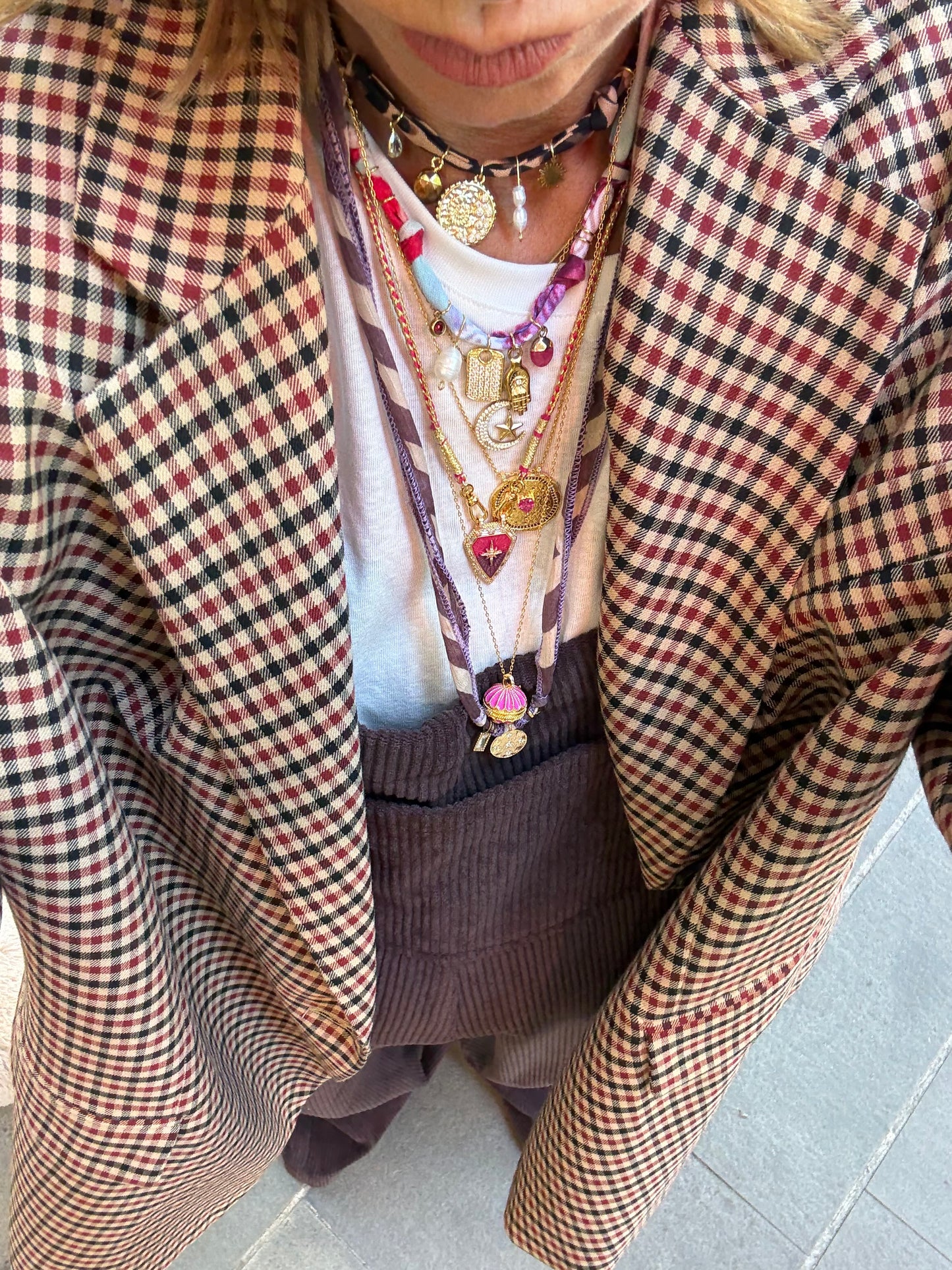 Blazer over a scacchi