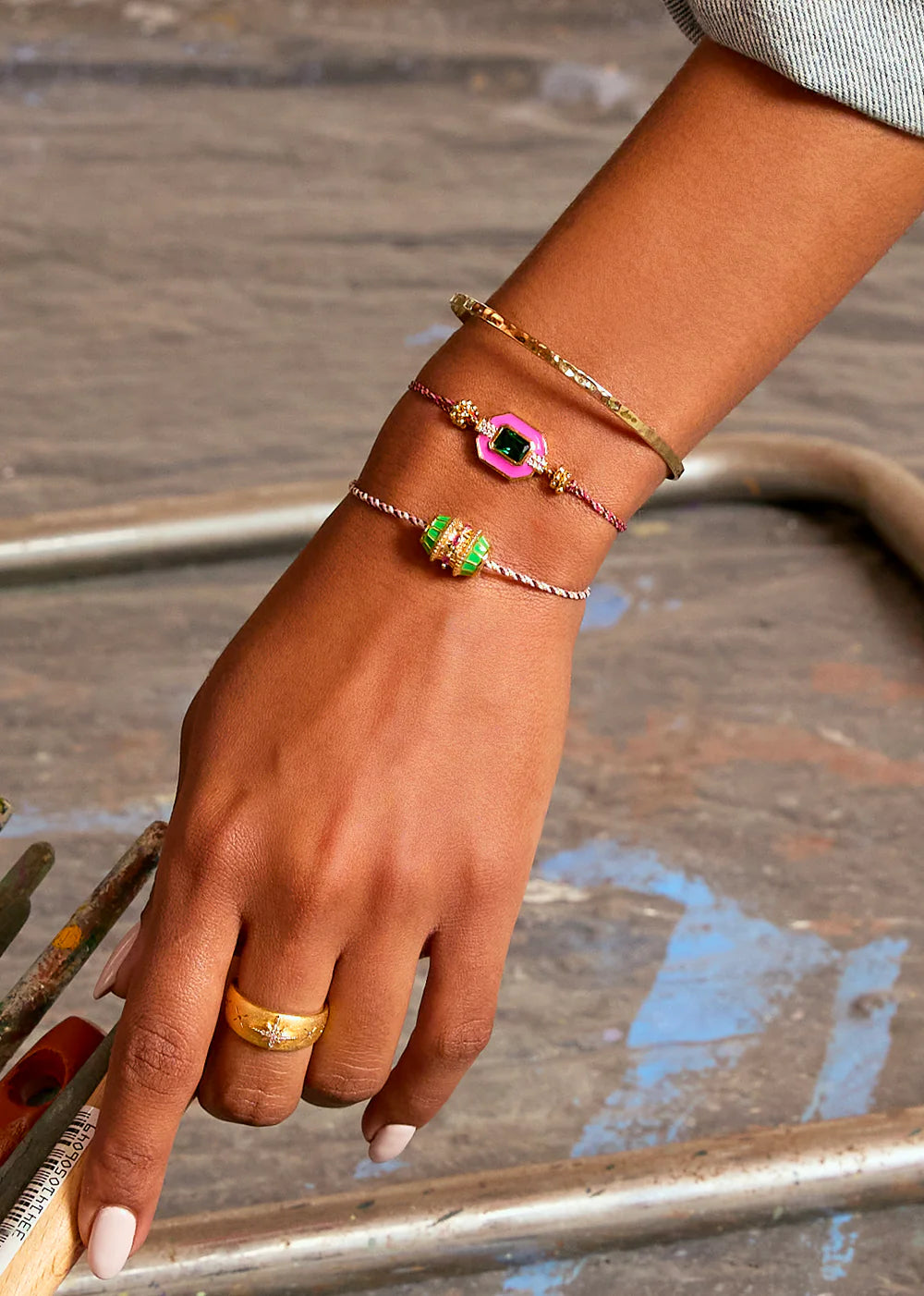 BRACELET - FUCHSIA ART DECO