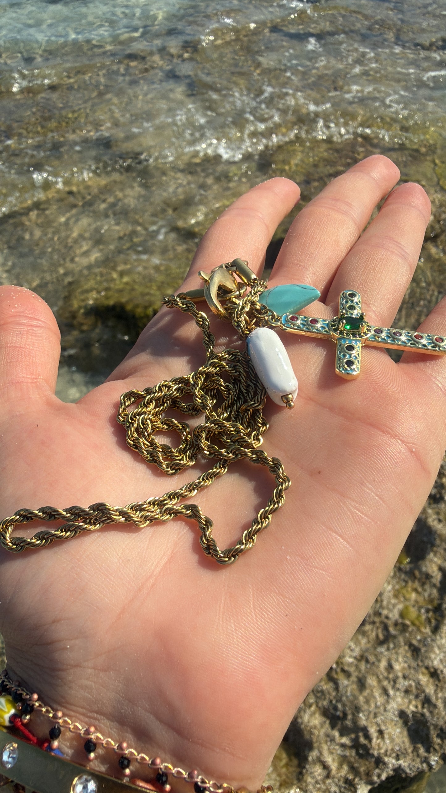 Collana Torchon lunga con Gancio over