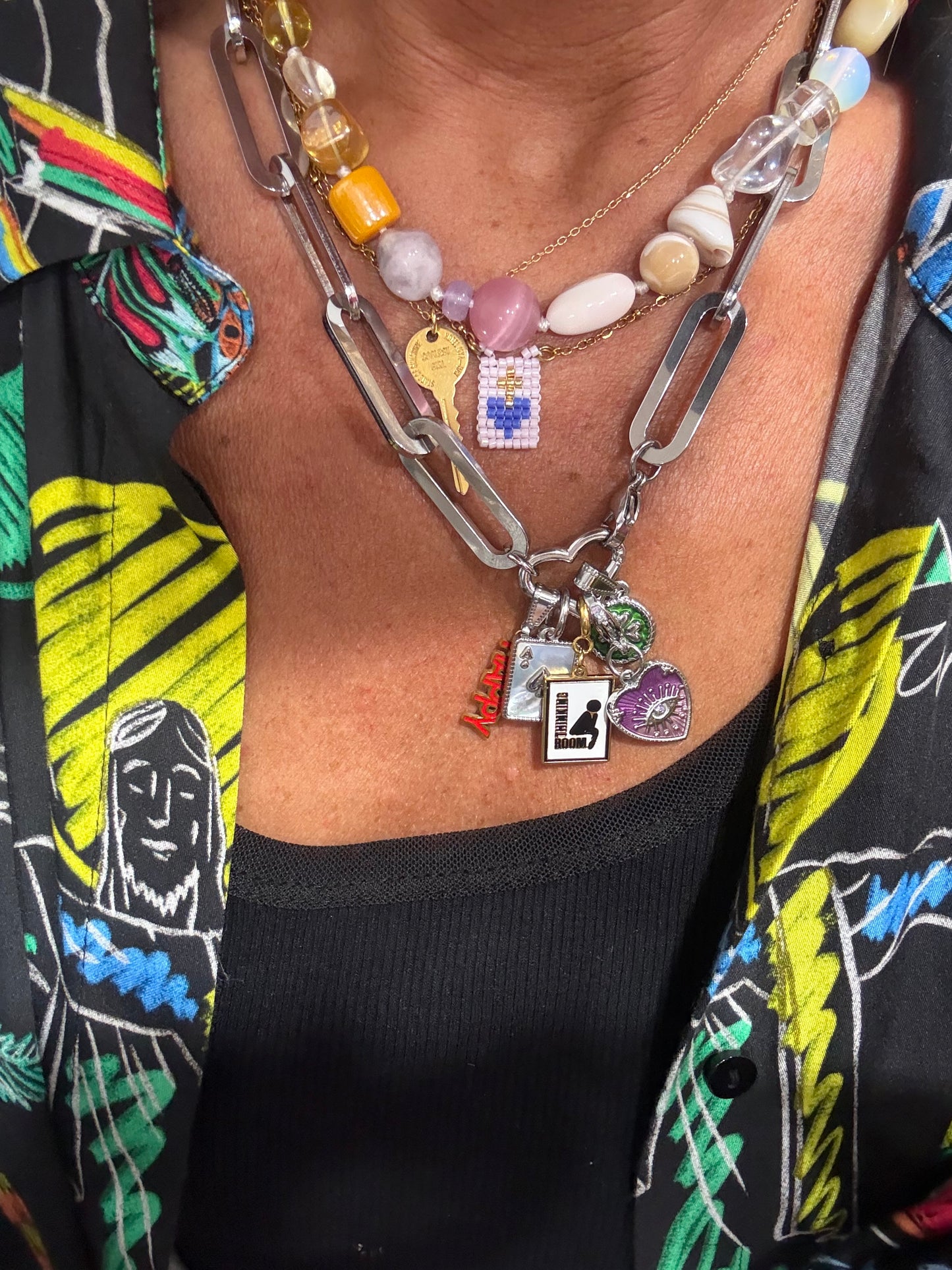 Collana Torchon lunga con Gancio over