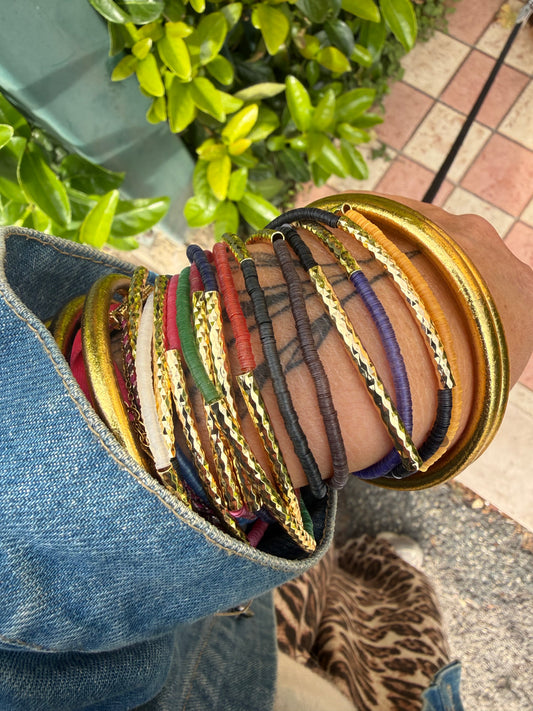 Bracciali perline piatte