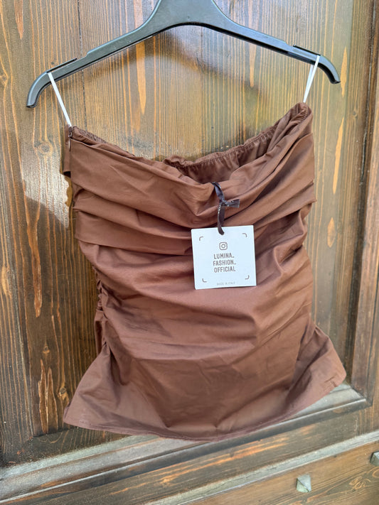 Top drappeggiato