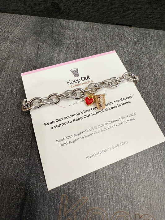 Bracciale catena cuoricino