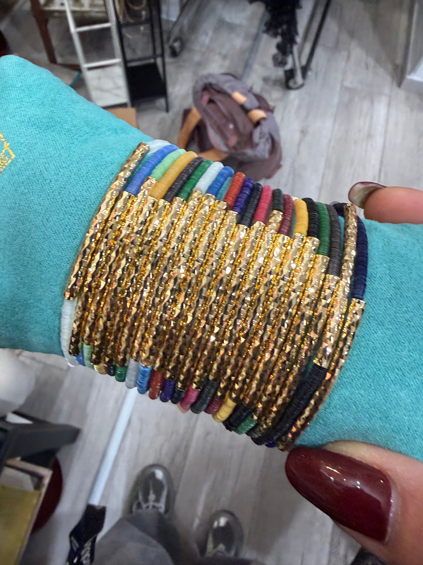 Bracciali perline piatte