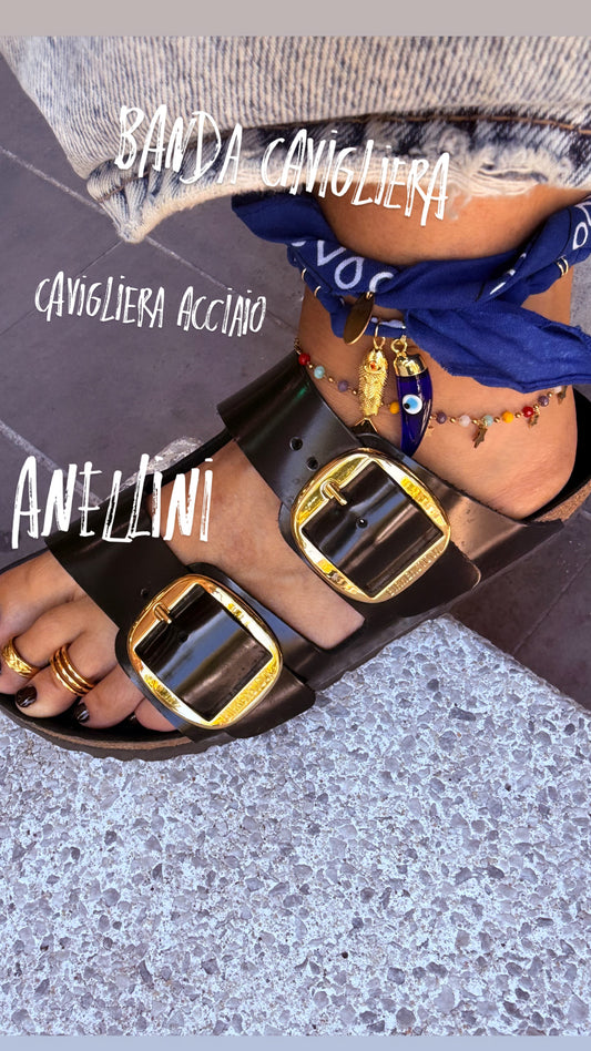Cavigliera Perline + stelle