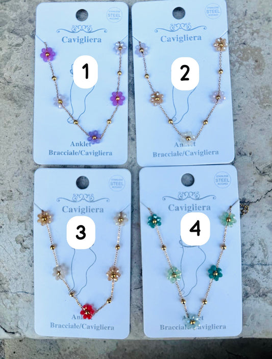 Cavigliera fiori