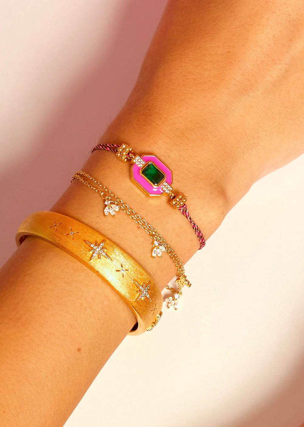 BRACELET - FUCHSIA ART DECO