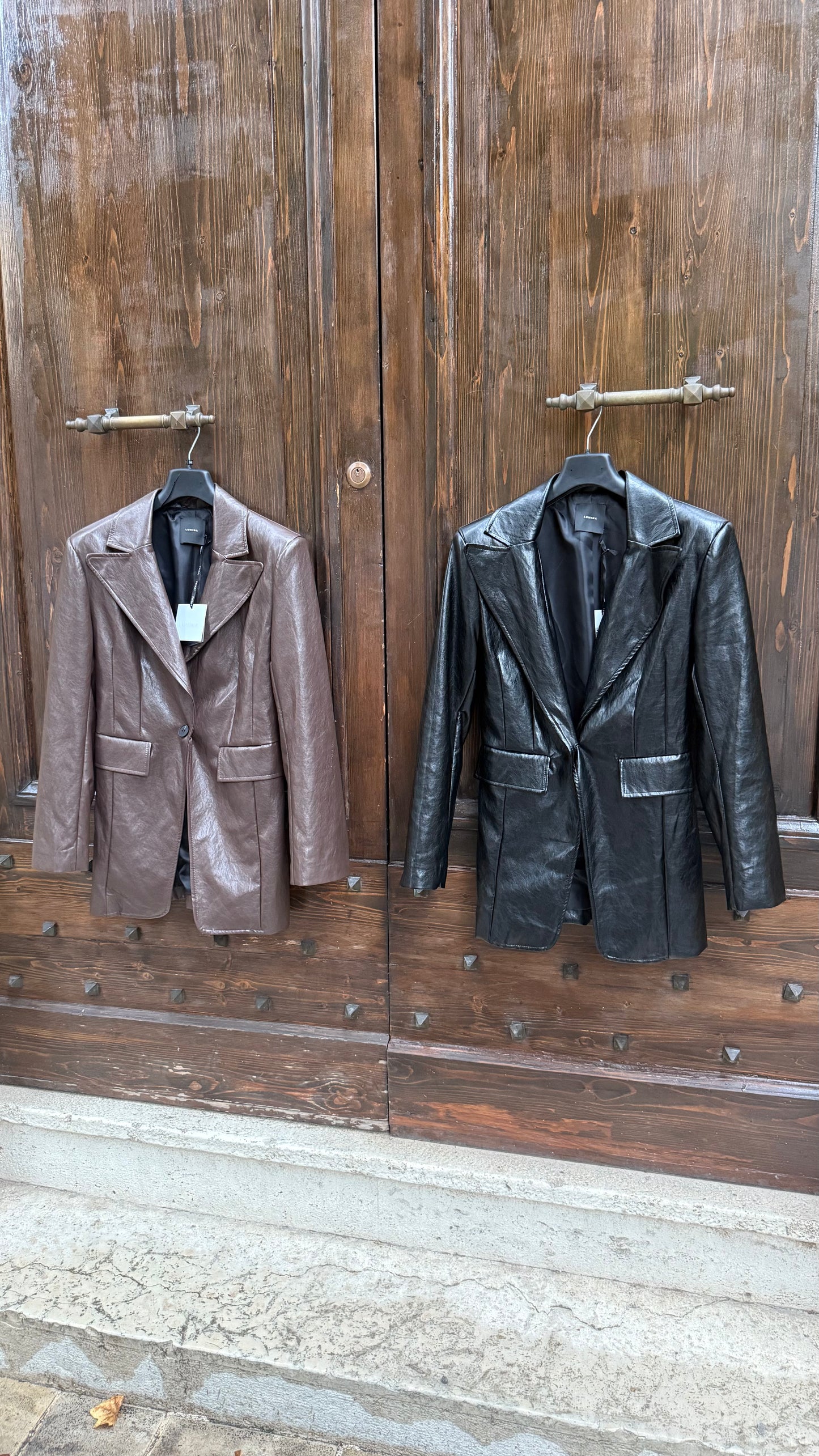 Giacca ecopelle vintage