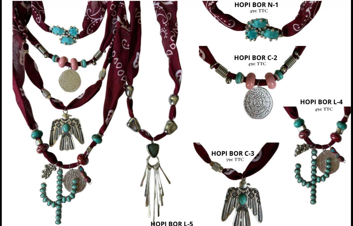 Bandane HOPI BORGOGNA