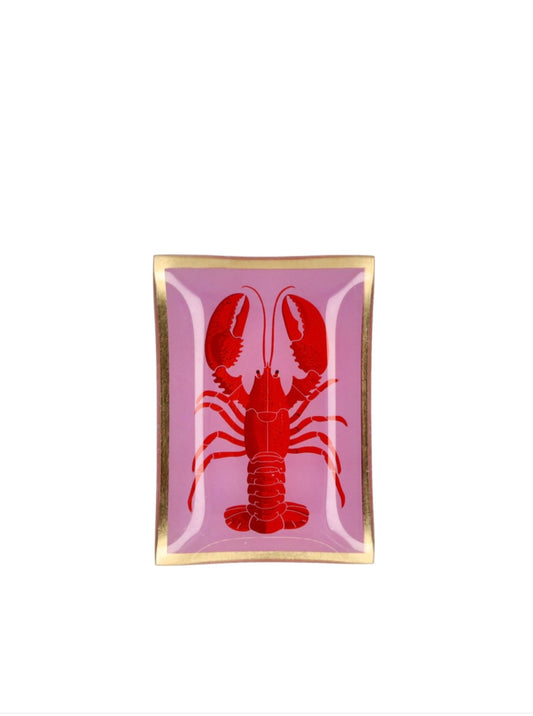 PLATE M, MOTIVE: LOBSTER, PINK/RED