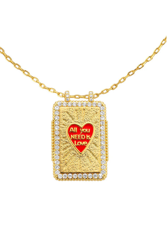 NECKLACE - RED HEART BOHEME