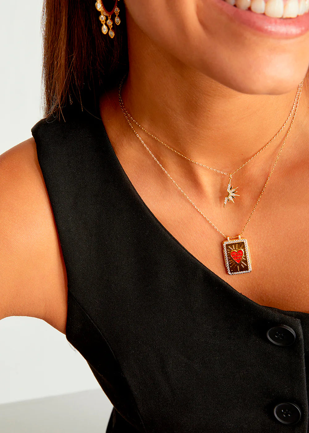 NECKLACE - RED HEART BOHEME