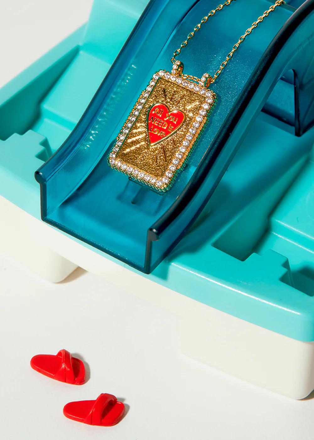 NECKLACE - RED HEART BOHEME