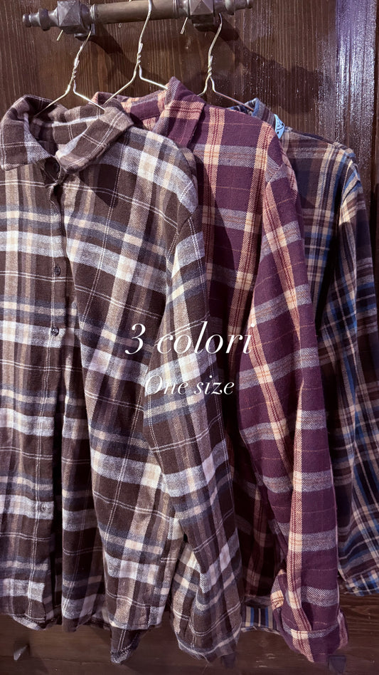 Camicia Scacchi lana