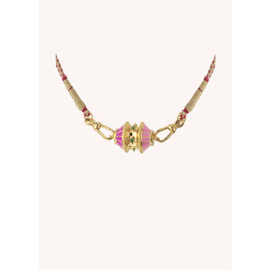 Collier-Big Talisman Fuxia Green