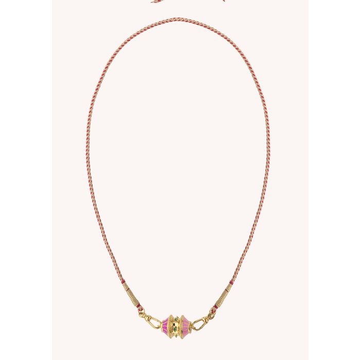 Collier-Big Talisman Fuxia Green