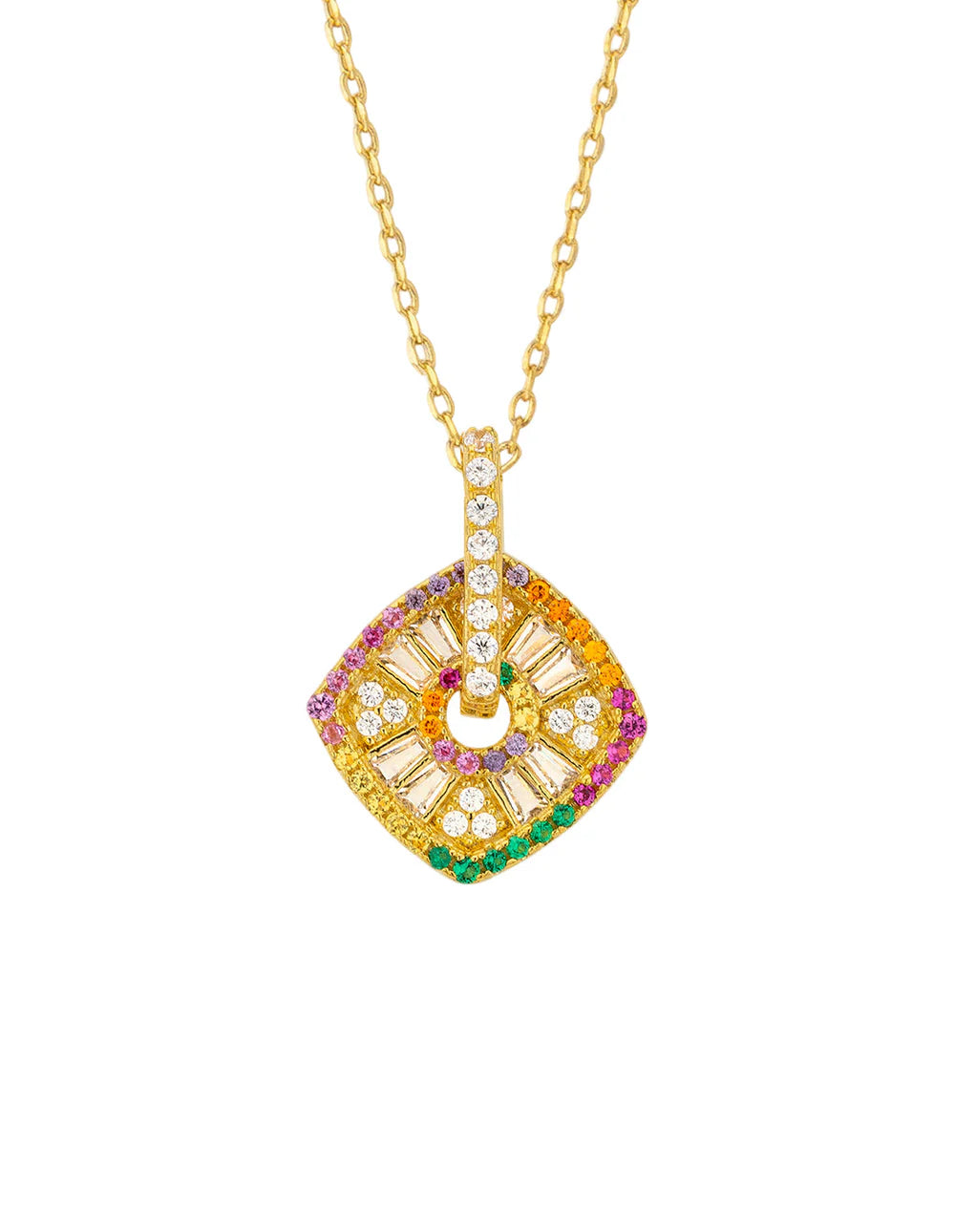 NECKLACE - RAINBOW SQUARE