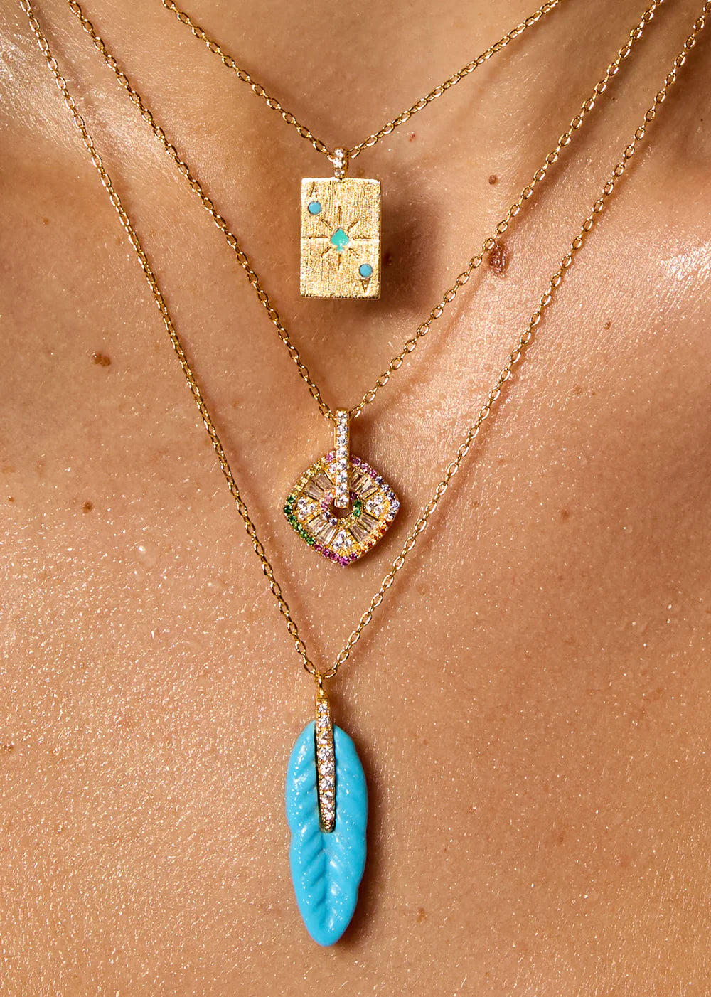 NECKLACE - RAINBOW SQUARE