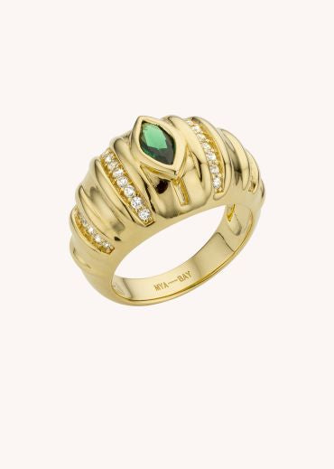 RING - GREEN STONE MIRANDA