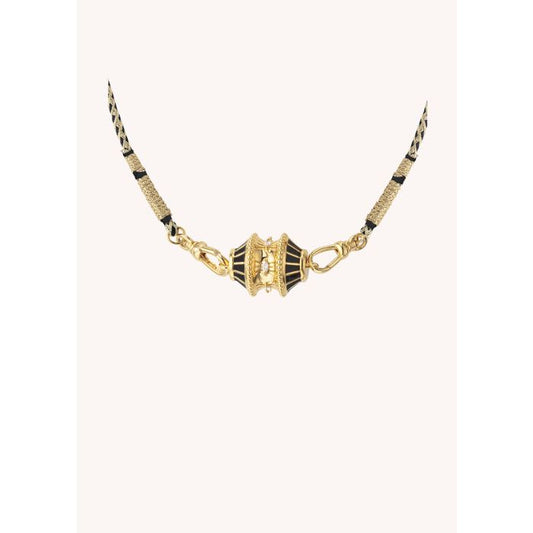 NECKLACE - BLACK BIG TALISMAN