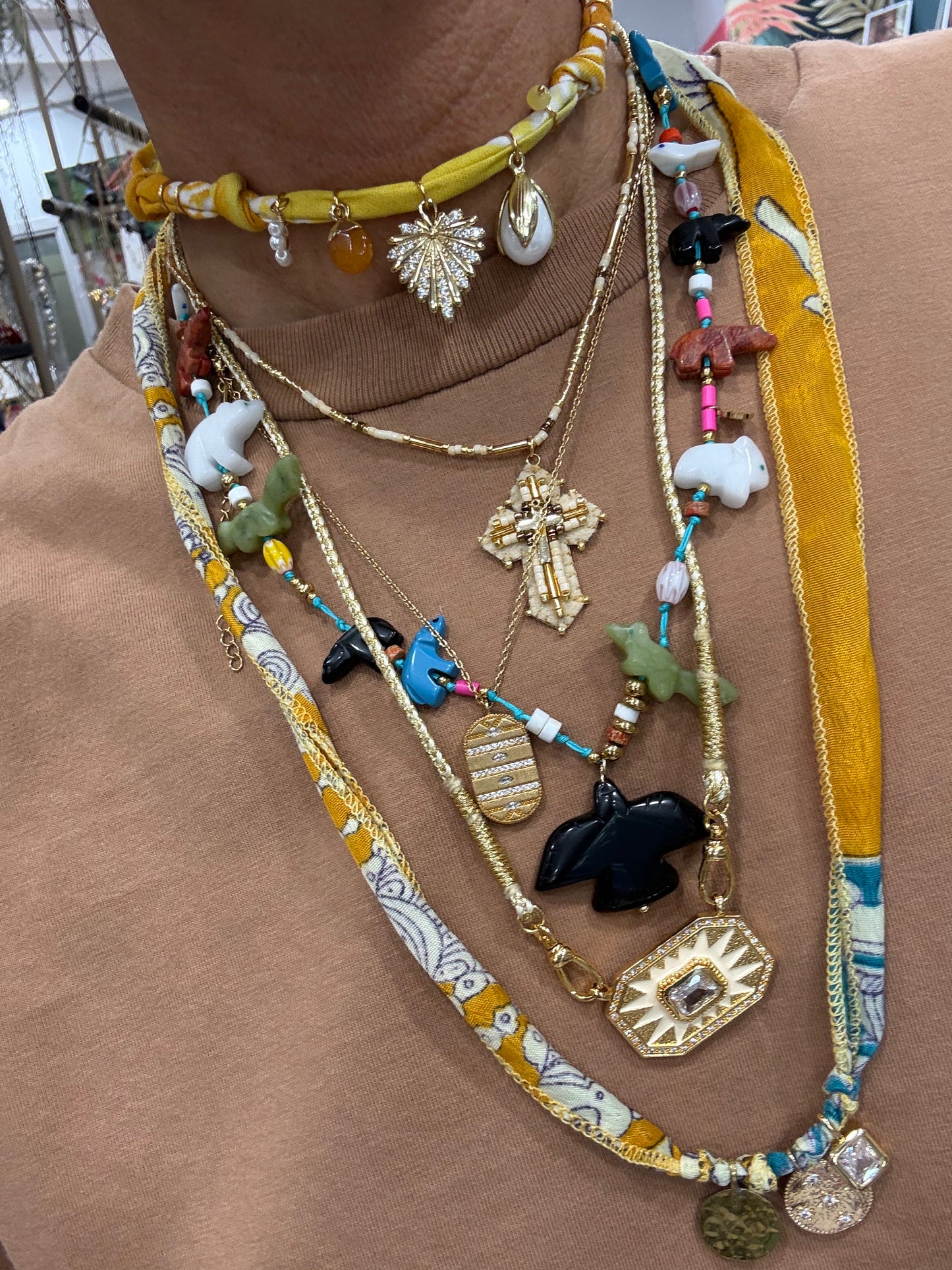 Collier Pendentif Fantaisie Croix BABY MARTA