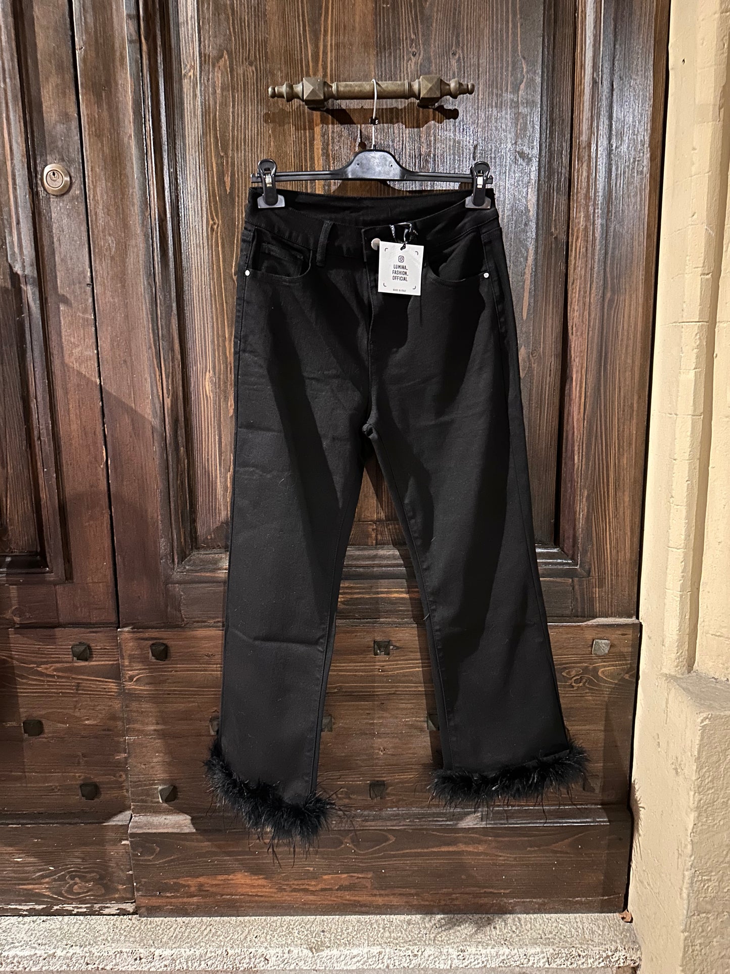 PANTALONE LUMINA CON PIUME