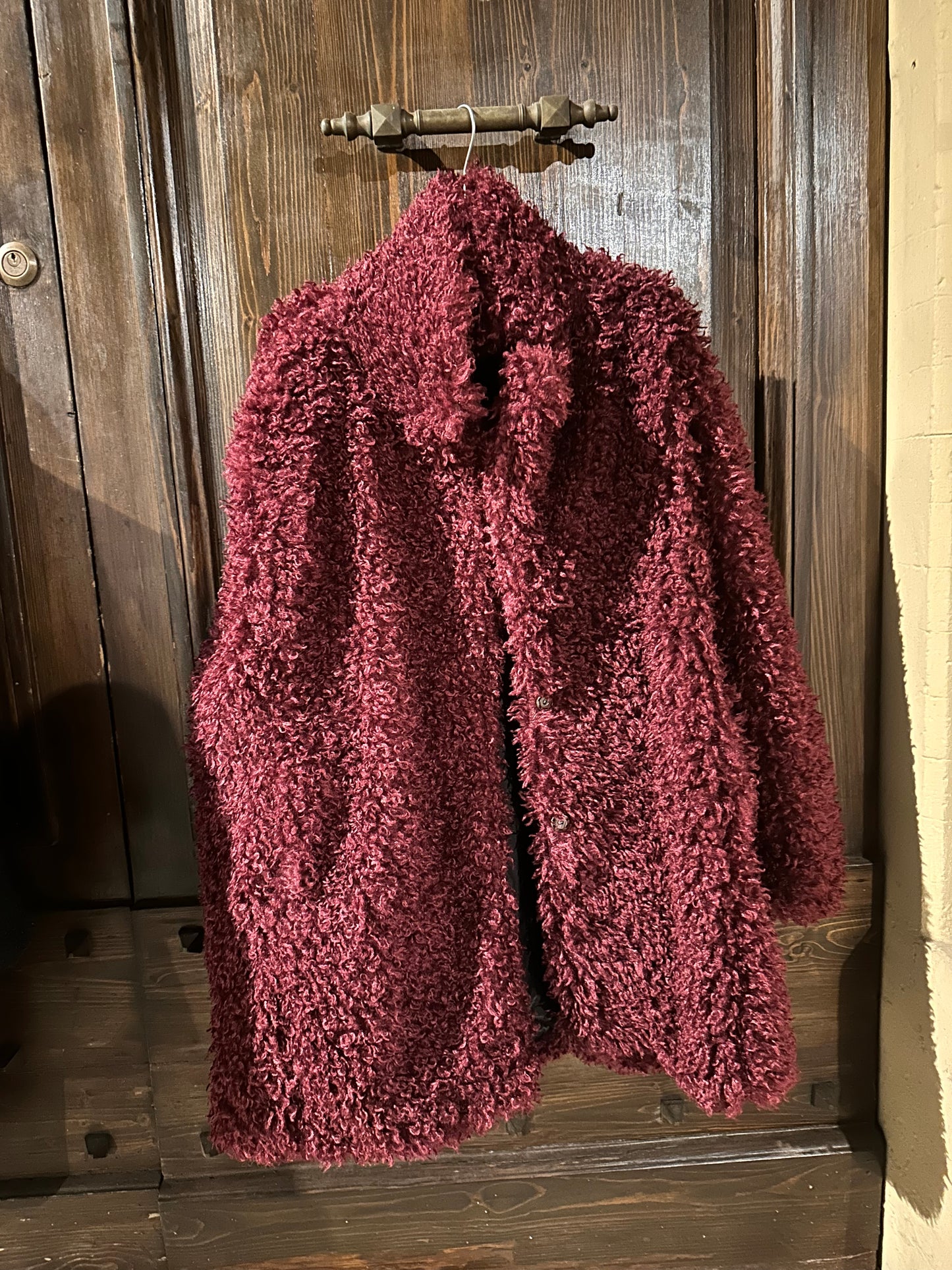 CAPPOTTO IN ECOPELLICCIA BURGUNDY LUMINA