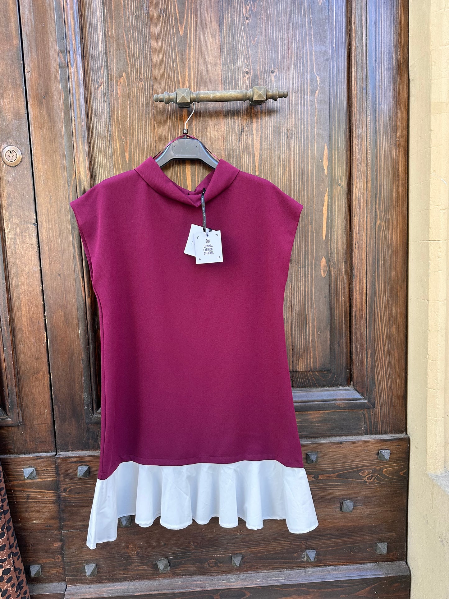 VESTITO CON BORDO BIANCO LUMINA