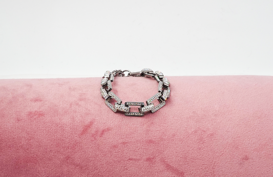 BRACCIALE CHAIN CON STRASS